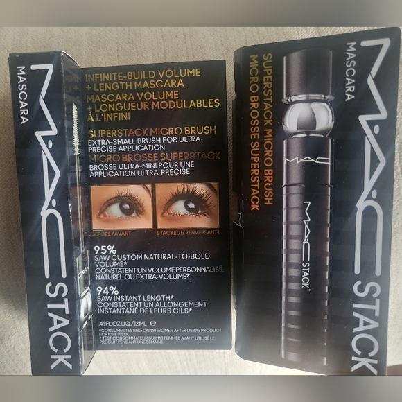 Brand new set of 2 MAC Stack mascaras, 1 full size 1 deluxe travel size - Picture 3 of 3